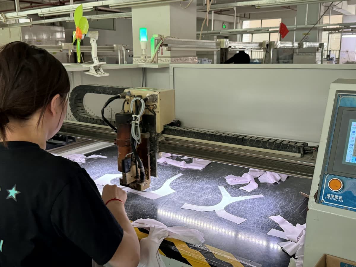 Adhesive cutting workflow for intimate apparel development